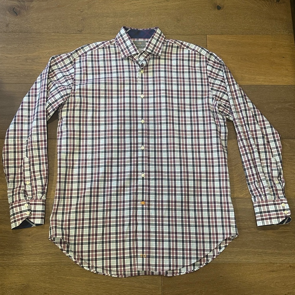 COPY - Thomas Dean Shirt Button Down Long Sleeve Plaid Mens Size Large